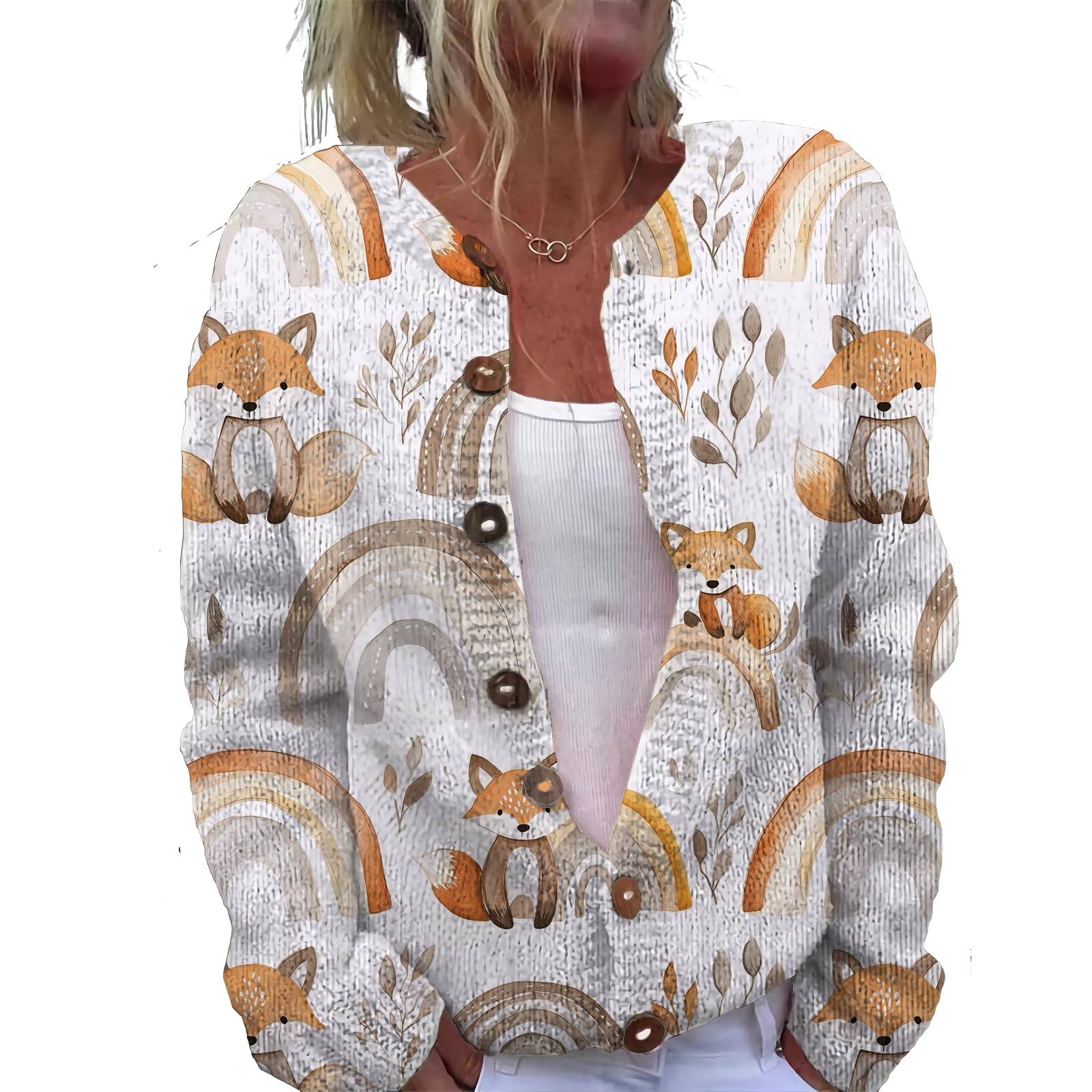 Womens Cardigan Sweater Chunky Plus Size Lightweight Botton Casual Long Sleeve Sweater Winter Fall Tops