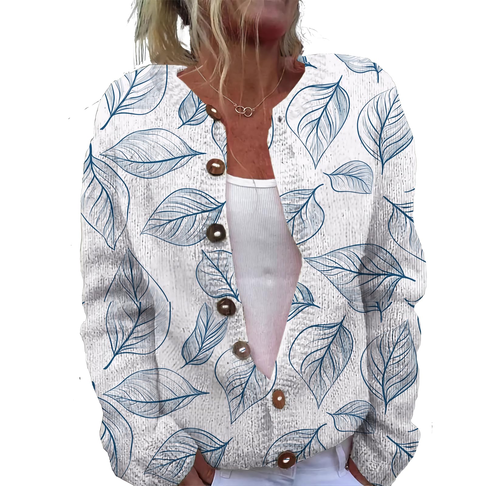 Womens Cardigan Sweater Chunky Plus Size Lightweight Botton Casual Long Sleeve Sweater Winter Fall Tops