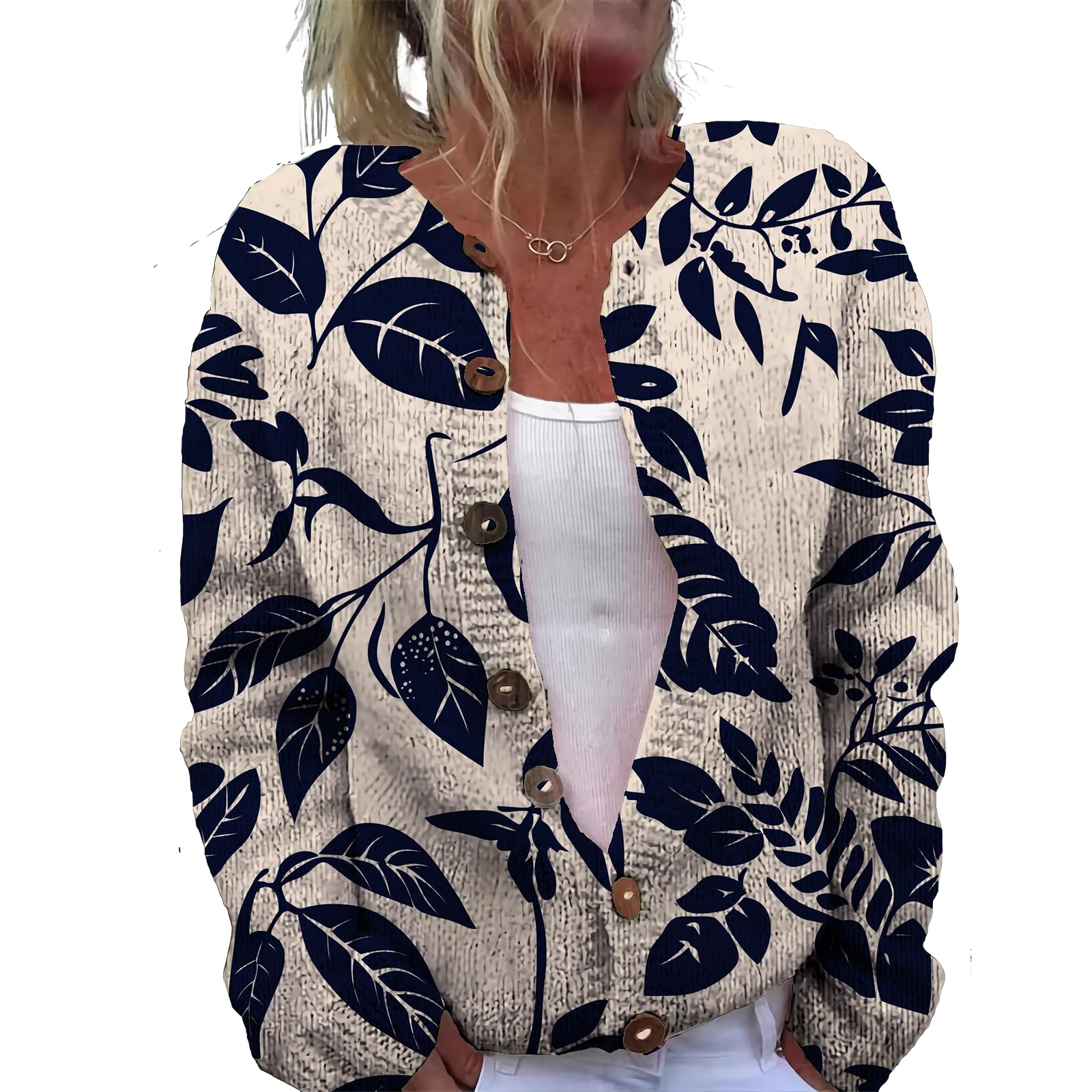 Womens Cardigan Sweater Chunky Plus Size Lightweight Botton Casual Long Sleeve Sweater Winter Fall Tops